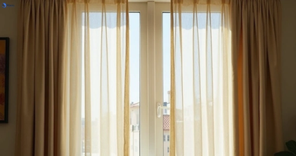 Dull dusty drapes in beecroft-nsw before professional cleaning